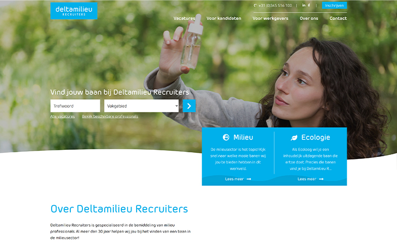 Deltamilieu Recruiters desktop